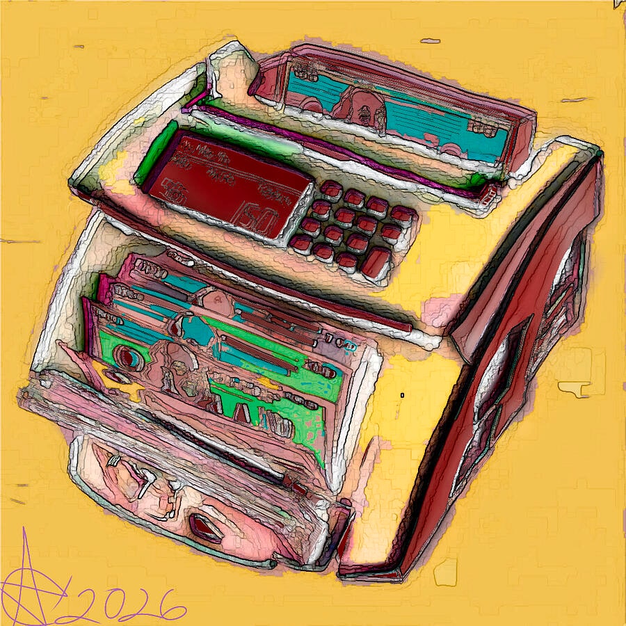 Colorful Vintage Cash Register
