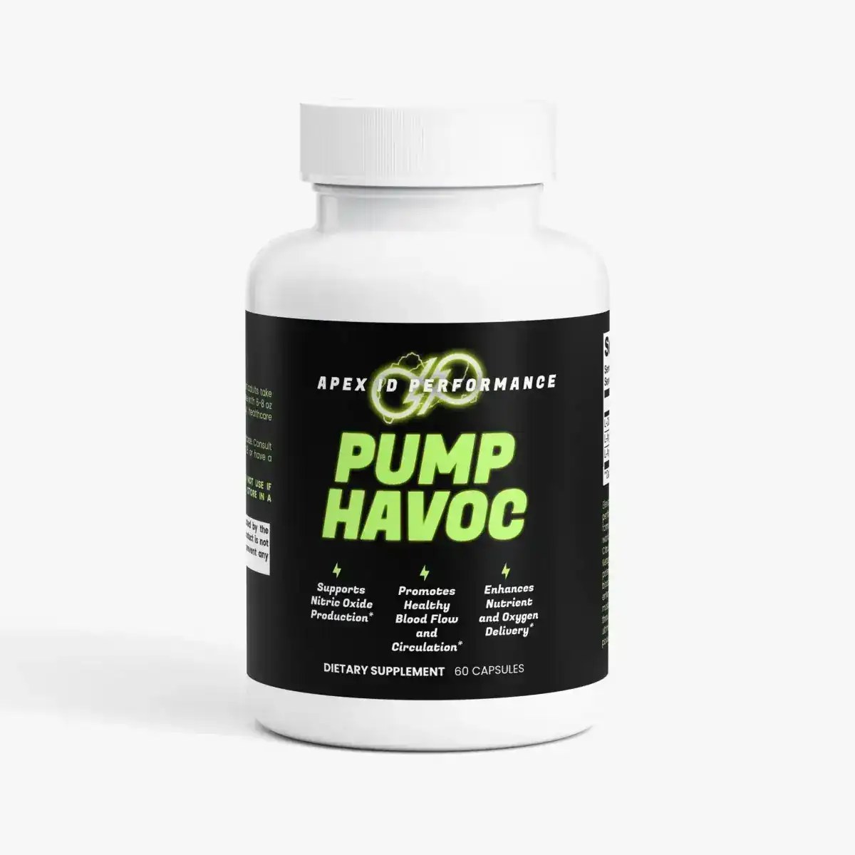 Pre-workout category: Apex supplement packaging