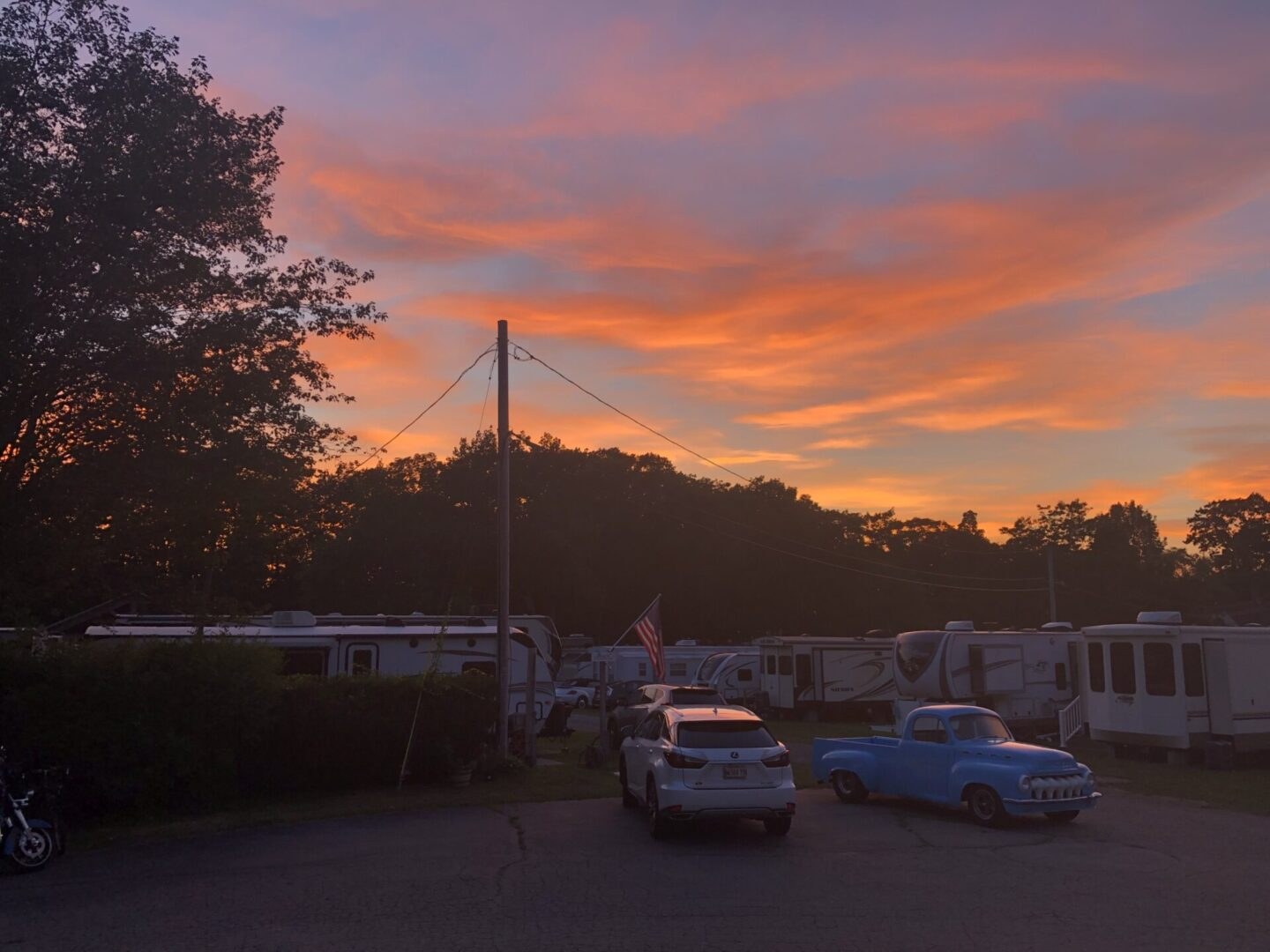 An evening at Flaggs RV Resort