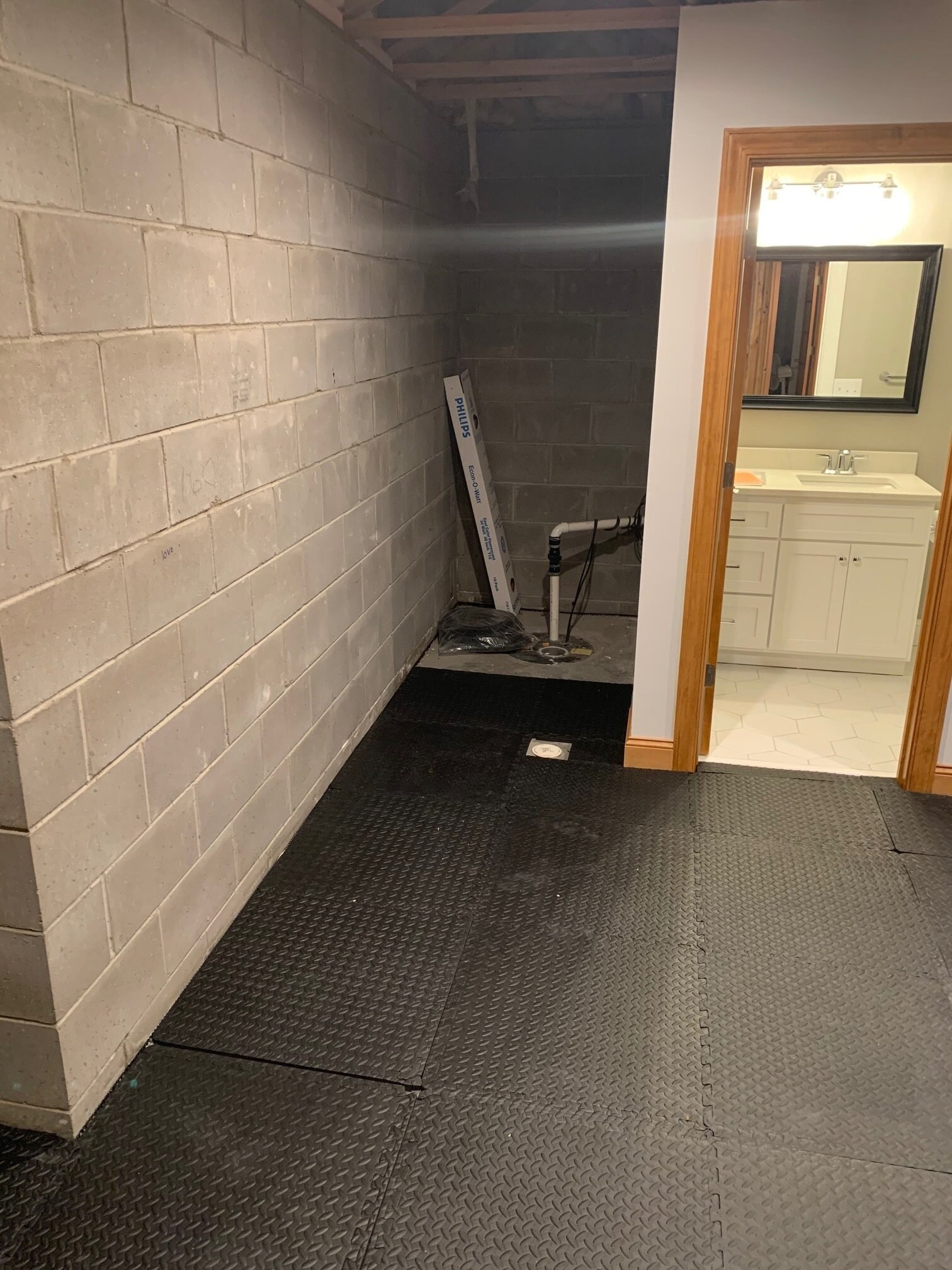 Rec Room Flooring Installation project