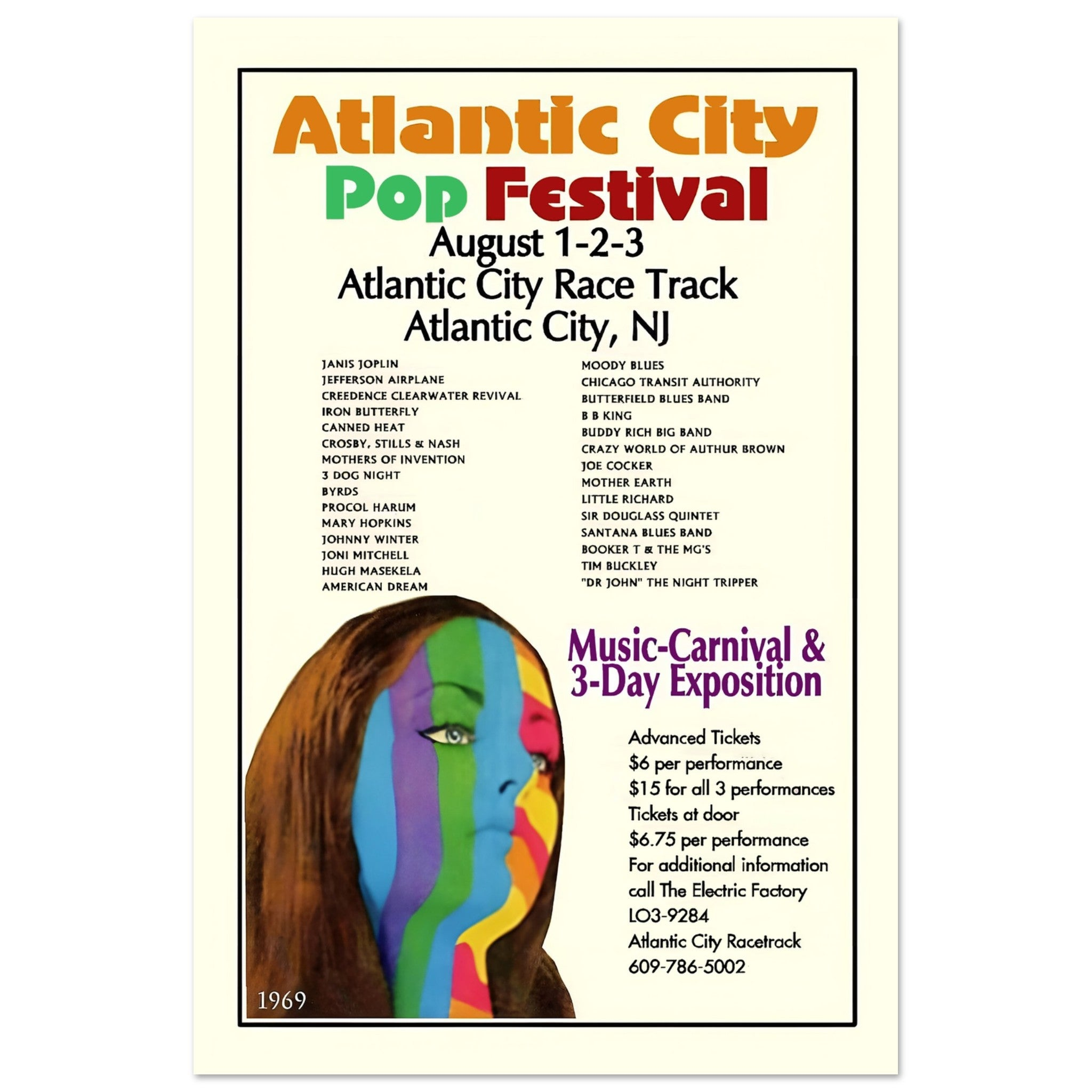 Atlantic City Pop Festival concert poster art print