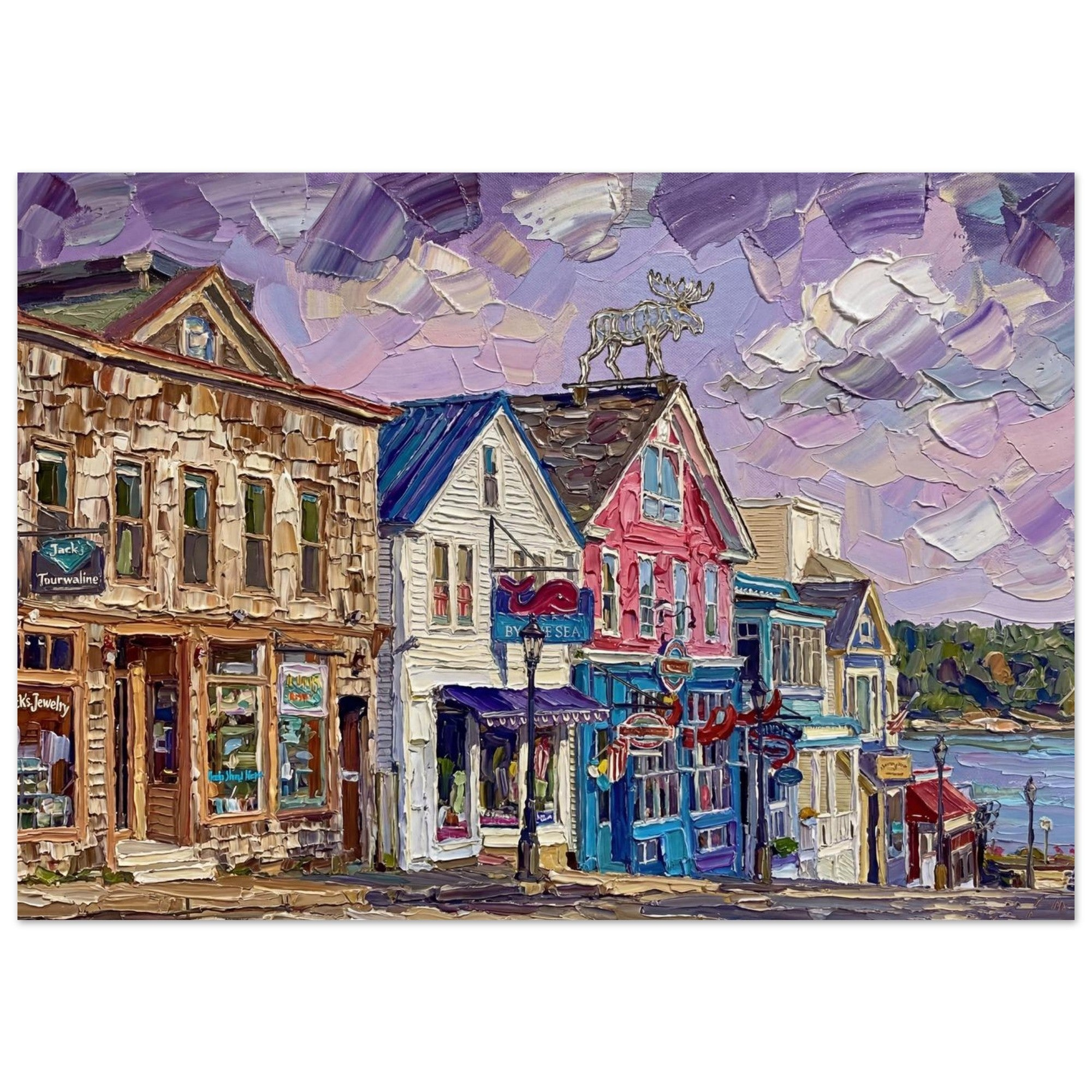 Bar Harbor coastal art print from Mad Apple Art Prints
