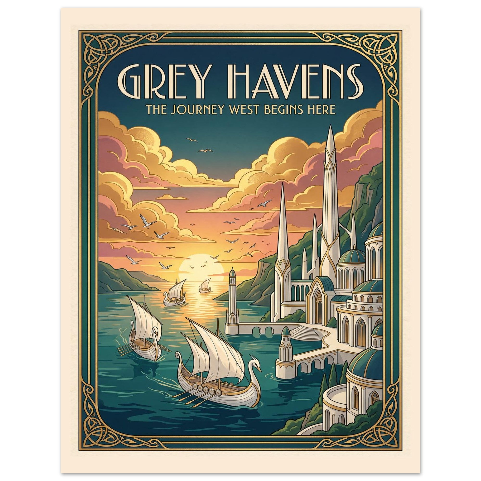 Grey Havens art print from Mad Apple Art Prints