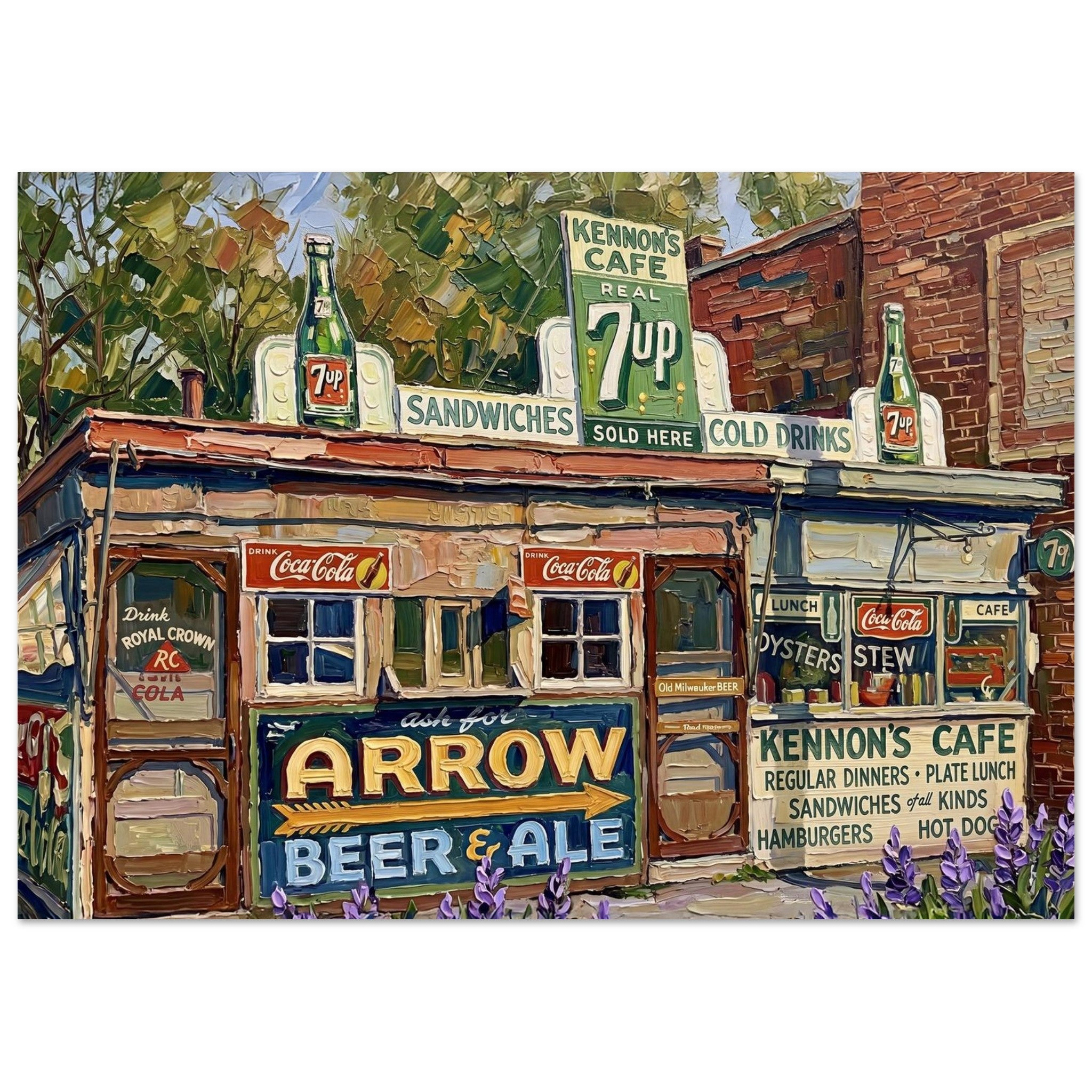 Vintage-style diner art print from Mad Apple Art Prints