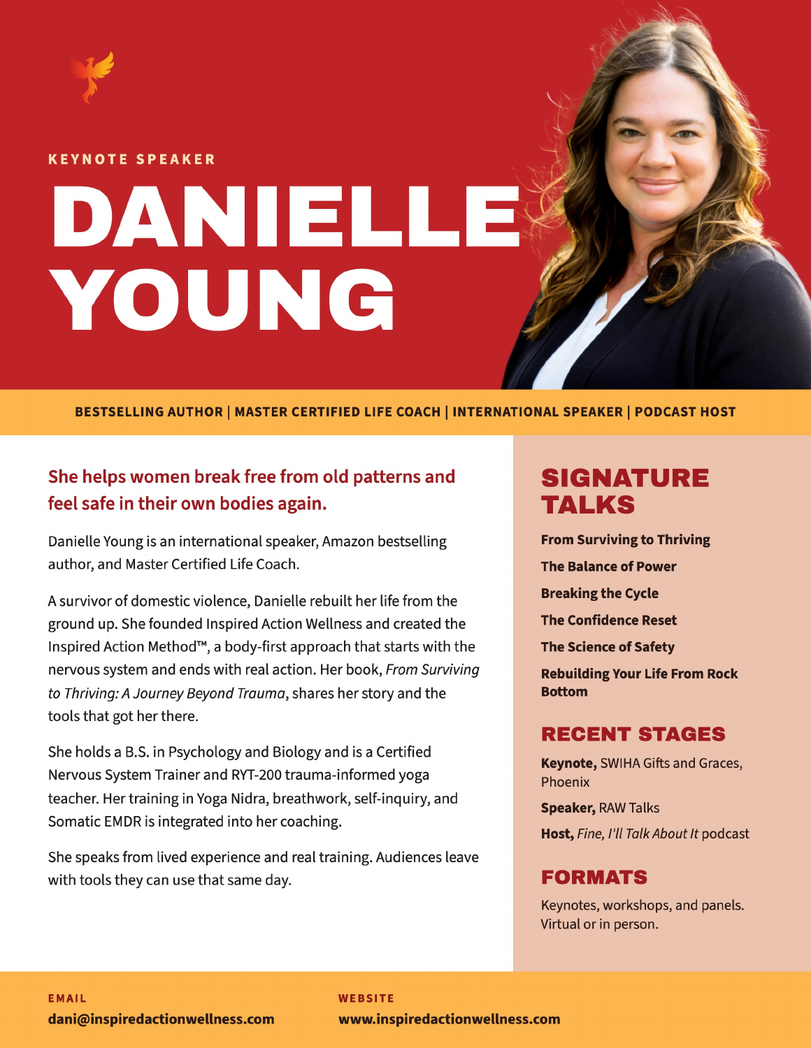 Danielle Young speaker one-sheet