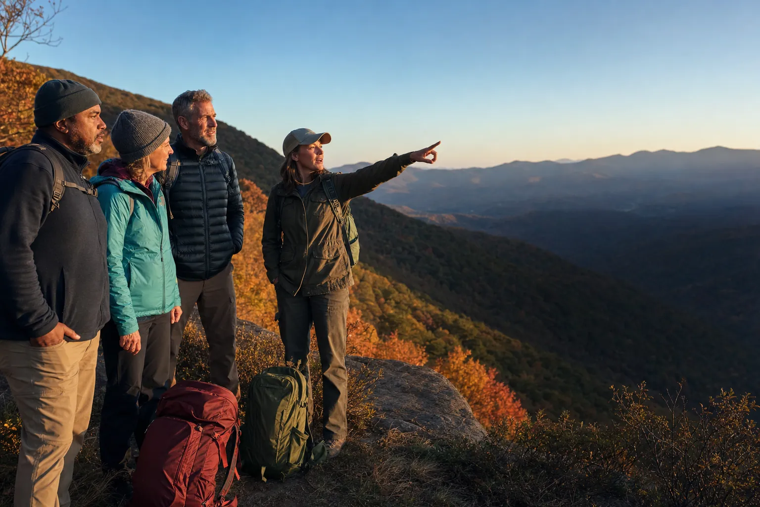 Adults enjoying a guided outdoor adventure