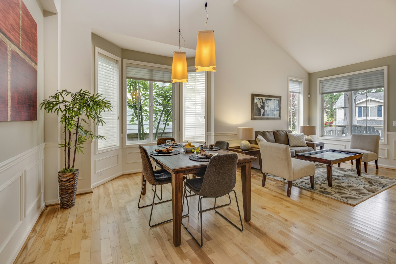 Prepared and furnished home interior