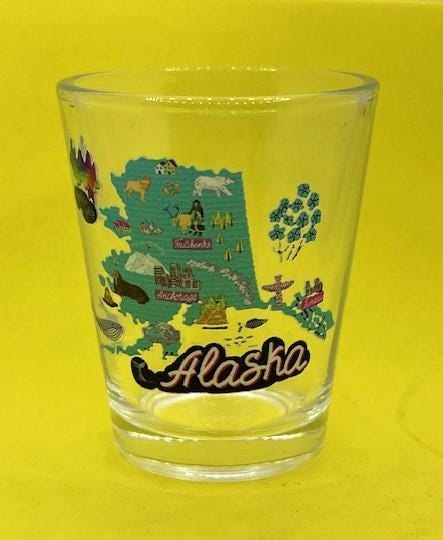 Alaska State Map Souvenirs Shot Glass