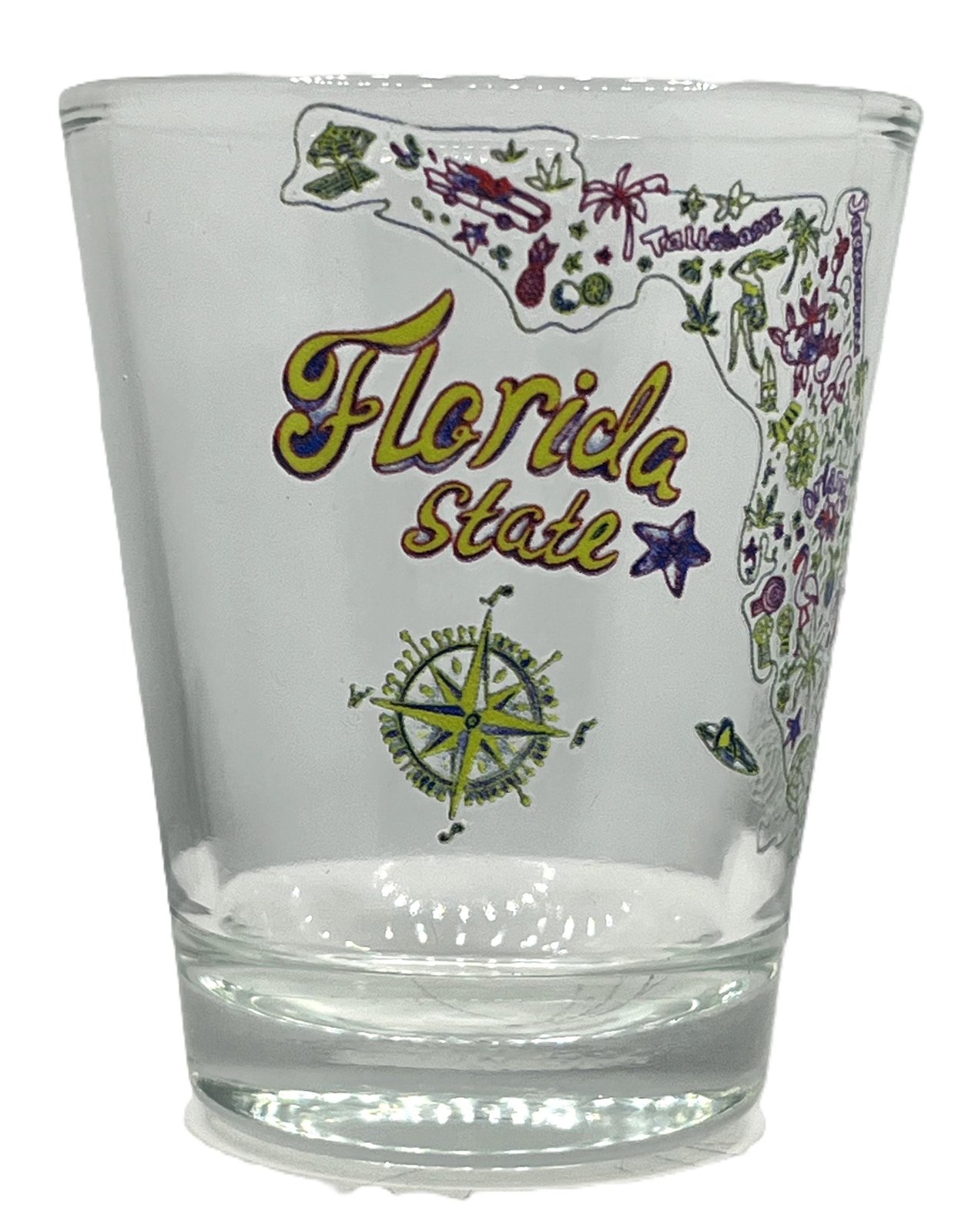Florida State Map Souvenirs Shot Glass 2 oz