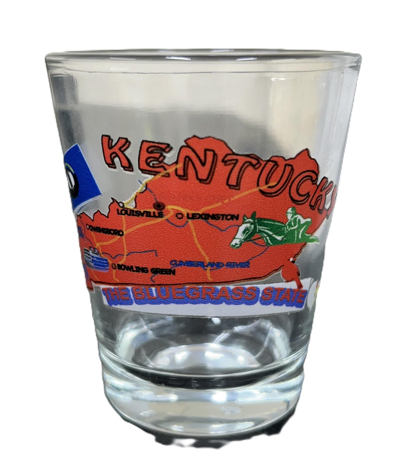 Kentucky State Colorful Map Souvenirs Shot Glass 2 oz