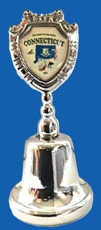 Connecticut - CT Souvenir Collectible Dinner Bell, It rings!!! Zinc Alloy Metal