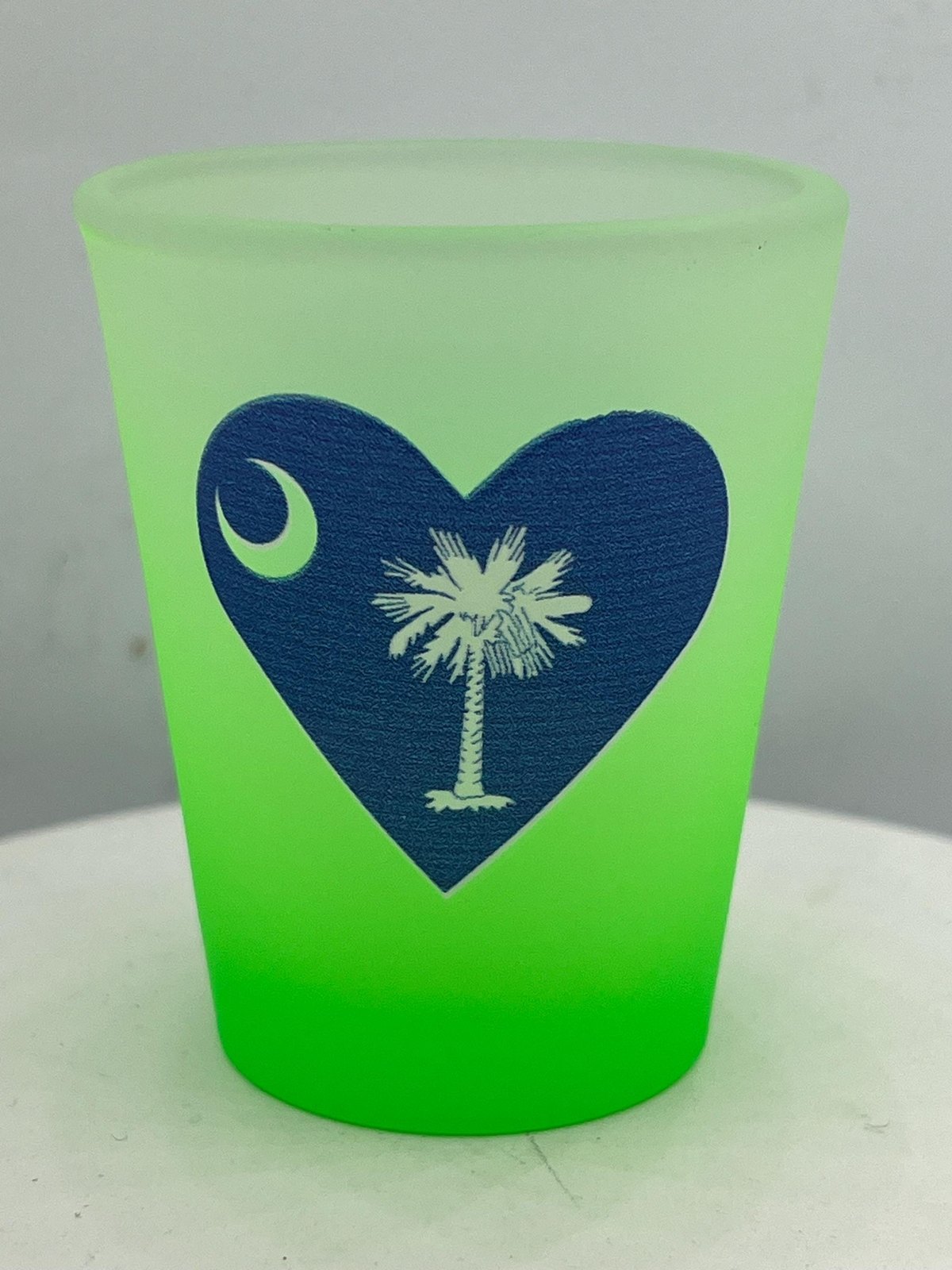 South Carolina Colorful Frosted Souvenirs Shot Glass 2 Oz (Will come any Random color or put note and if available will sent you)
