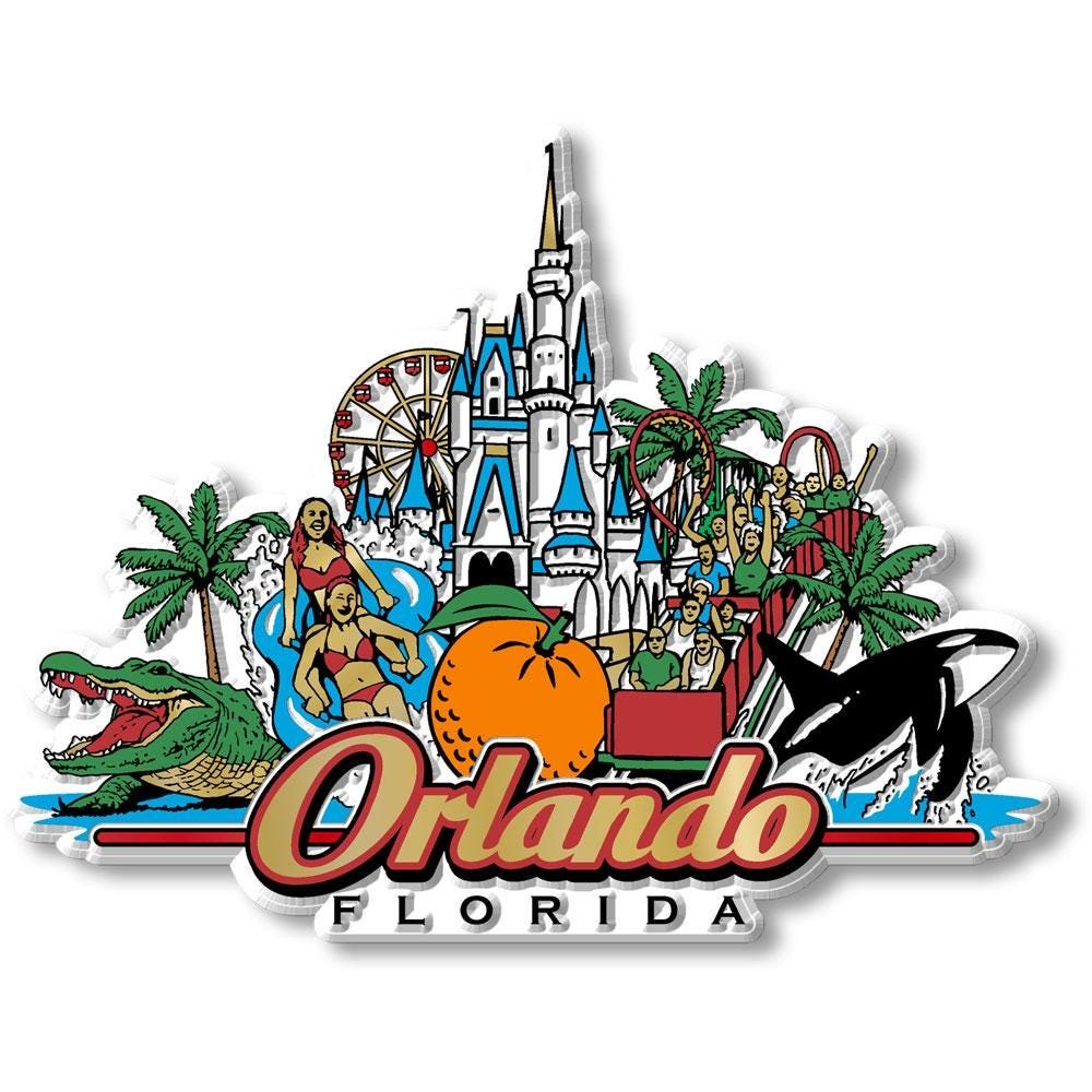 Orlando City Florida Collectible Souvenir Fridge Magnet