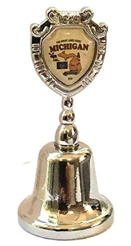 Michigan - MI Souvenir Collectible Dinner Bell, It rings!!! Zinc Alloy Metal