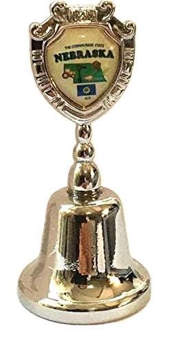 Nebraska - NE Souvenir Collectible Dinner Bell, It rings!!! Zinc Alloy Metal