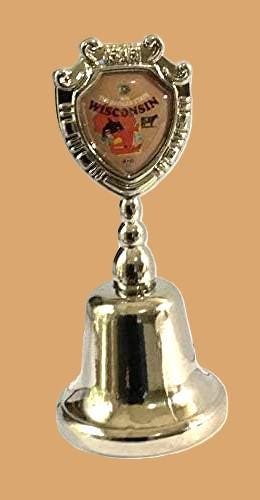 Wisconsin - WI Souvenir Collectible Dinner Bell, It rings!!! Zinc Alloy Metal