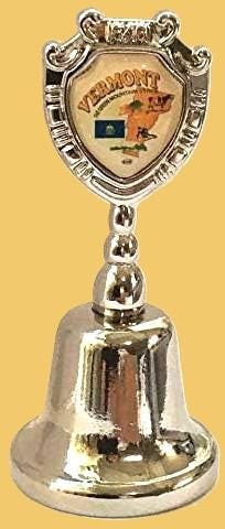 Vermont - VT Souvenir Collectible Dinner Bell, It rings!!! Zinc Alloy Metal