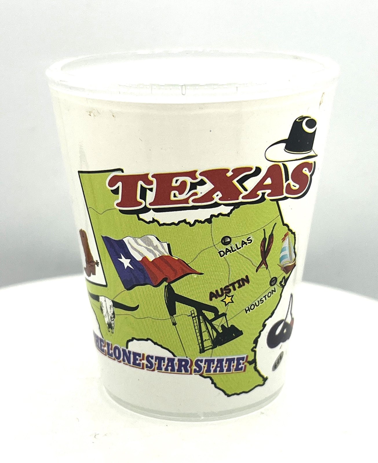 Texas State full wrap around Souvenirs Shot Glass 2 Oz