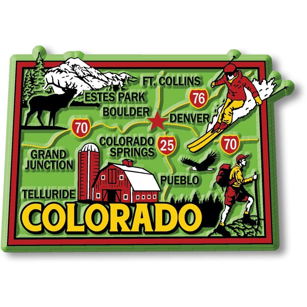 Colorado Colorful State Magnet Collectible Souvenirs Made in the USA