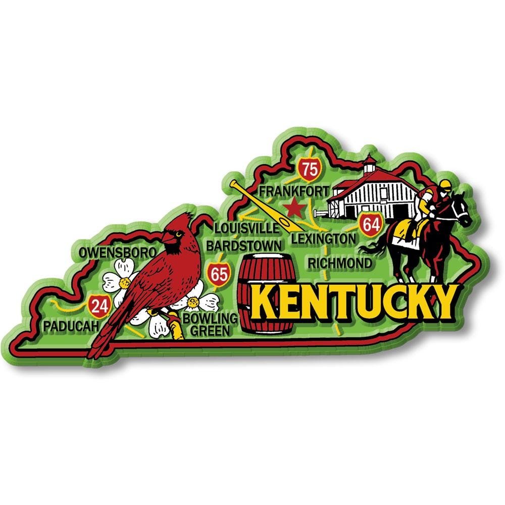 Kentucky Colorful State Magnet Collectible Souvenirs Made in the USA