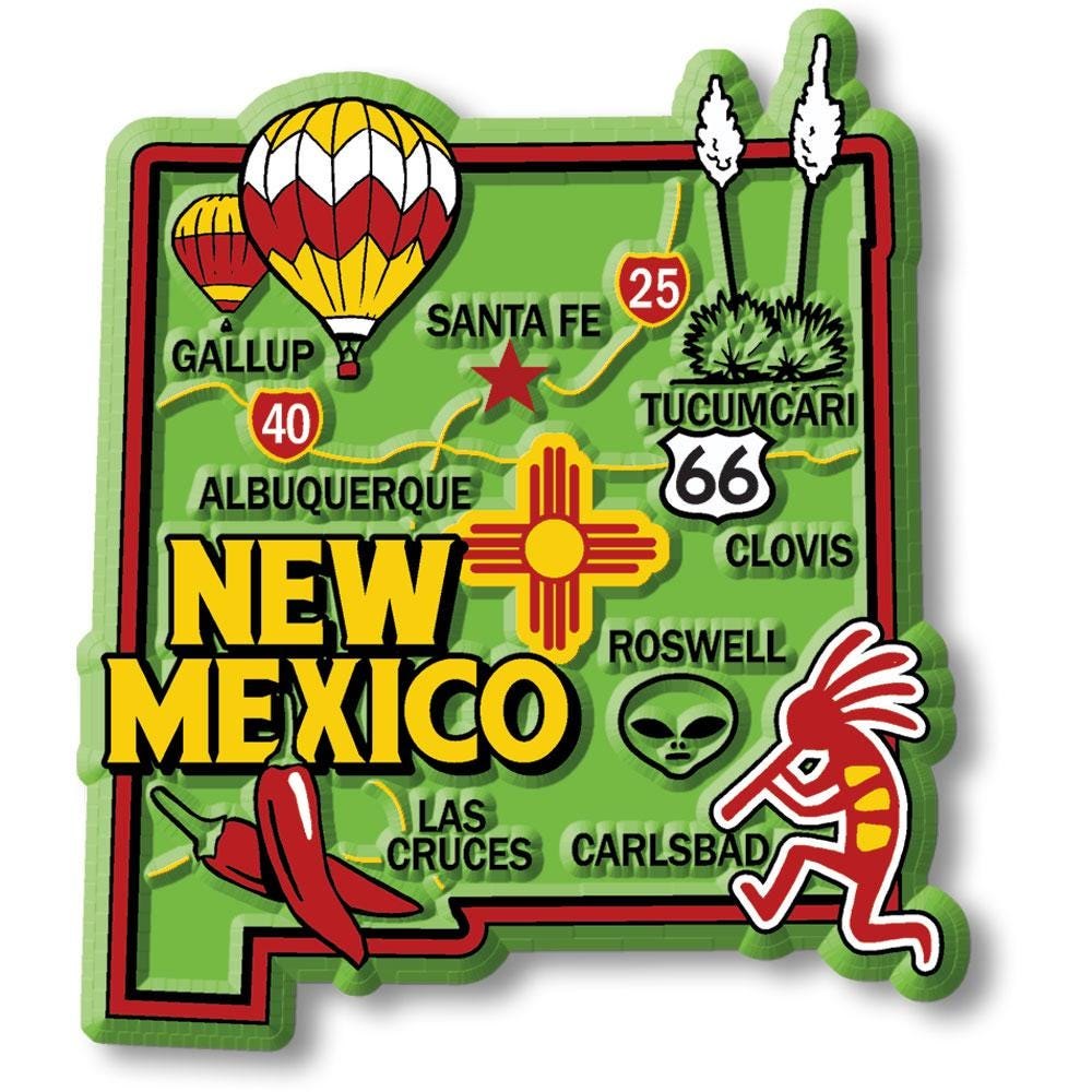 New Mexico Colorful State Magnet Collectible Souvenirs Made in the USA