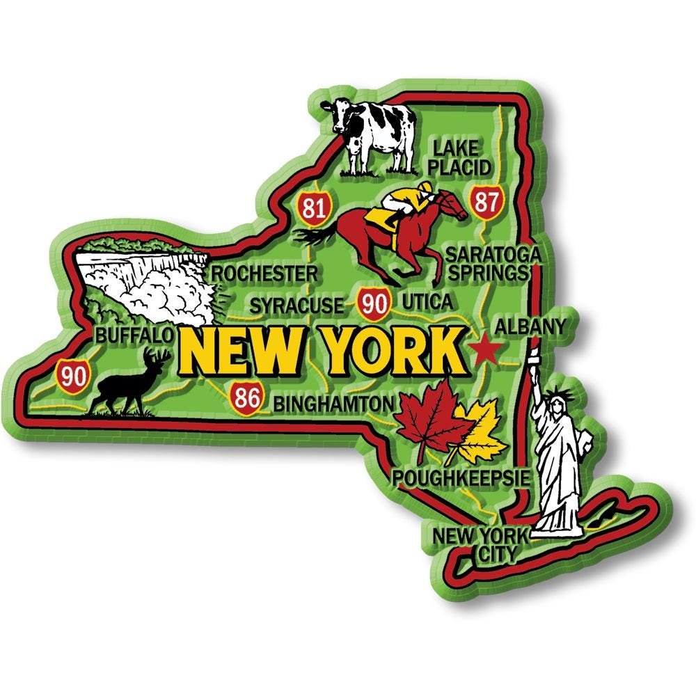 New York Colorful State Magnet Collectible Souvenirs Made in the USA