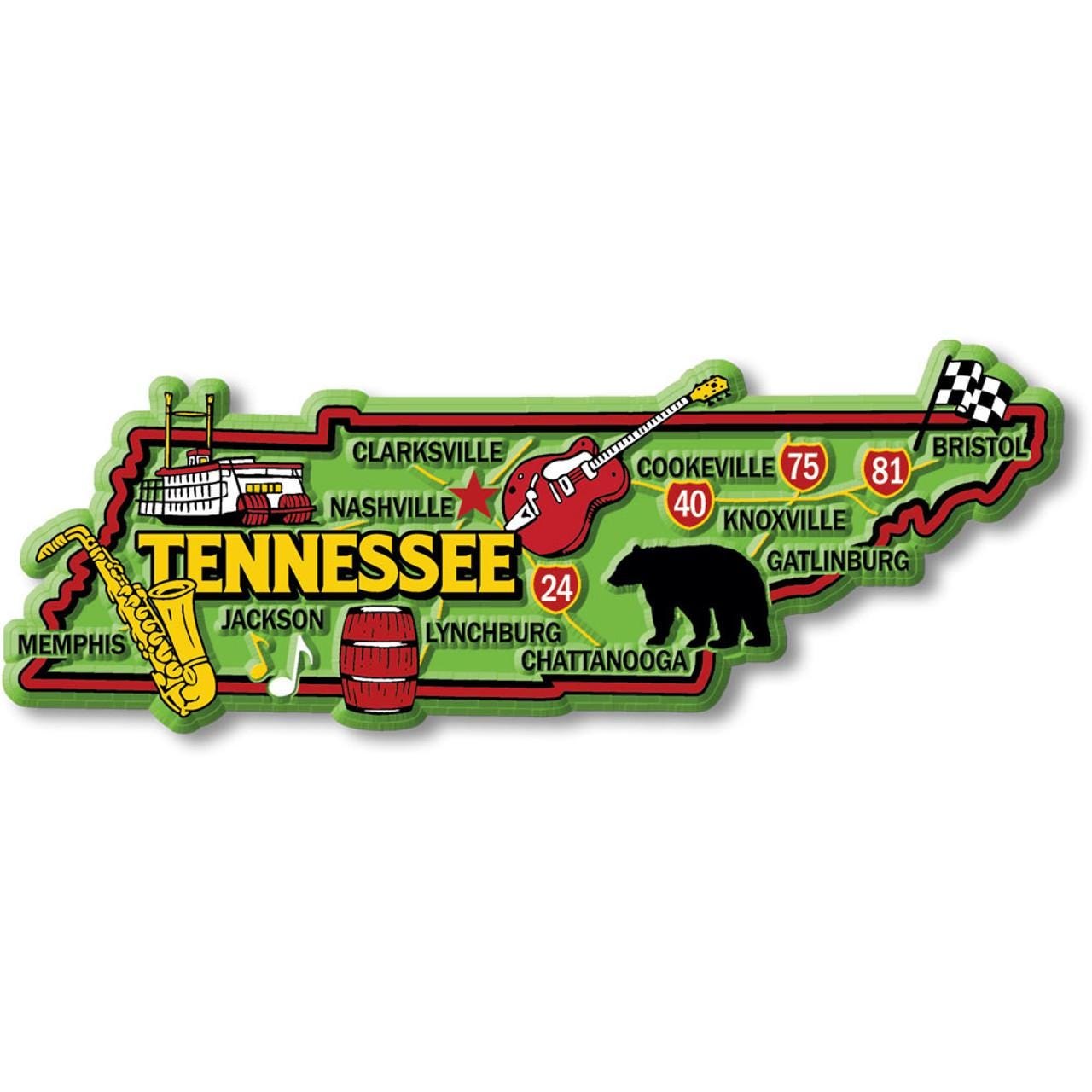 Tennessee Colorful State Magnet Collectible Souvenirs Made in the USA
