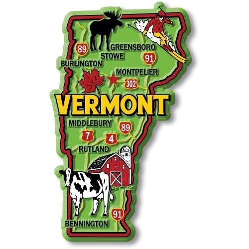 Vermont Colorful State Magnet Collectible Souvenirs Made in the USA