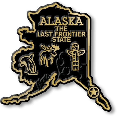 Alaska - AK State Map Shape Collectible Souvenirs Magnet Made in the USA