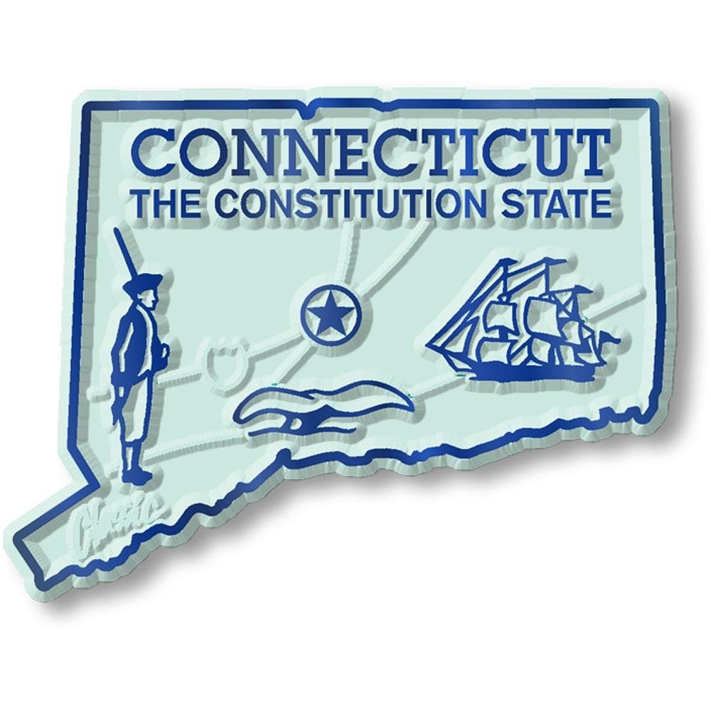 Connecticut - CT State Map Shape Collectible Souvenirs Magnet Made in the USA