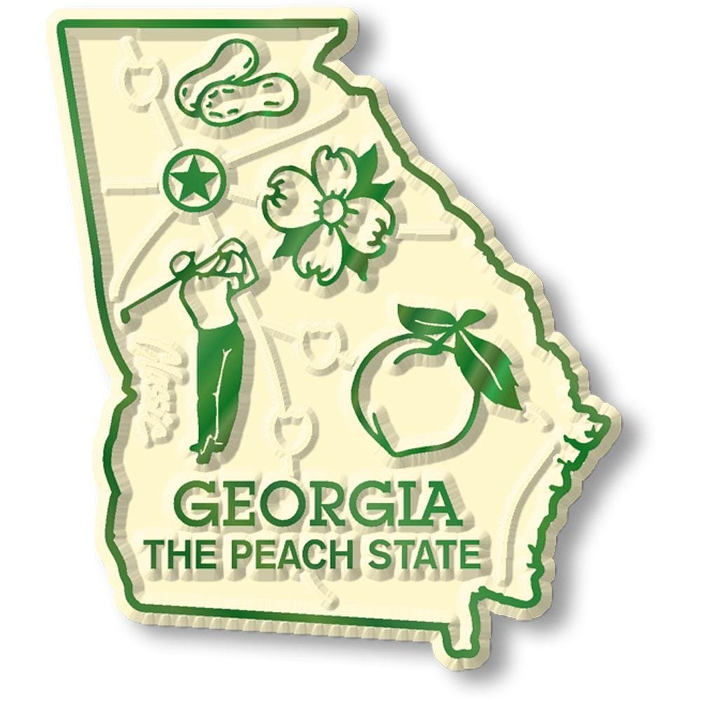 Georgia - GA State Map Shape Collectible Souvenirs Magnet Made in the USA
