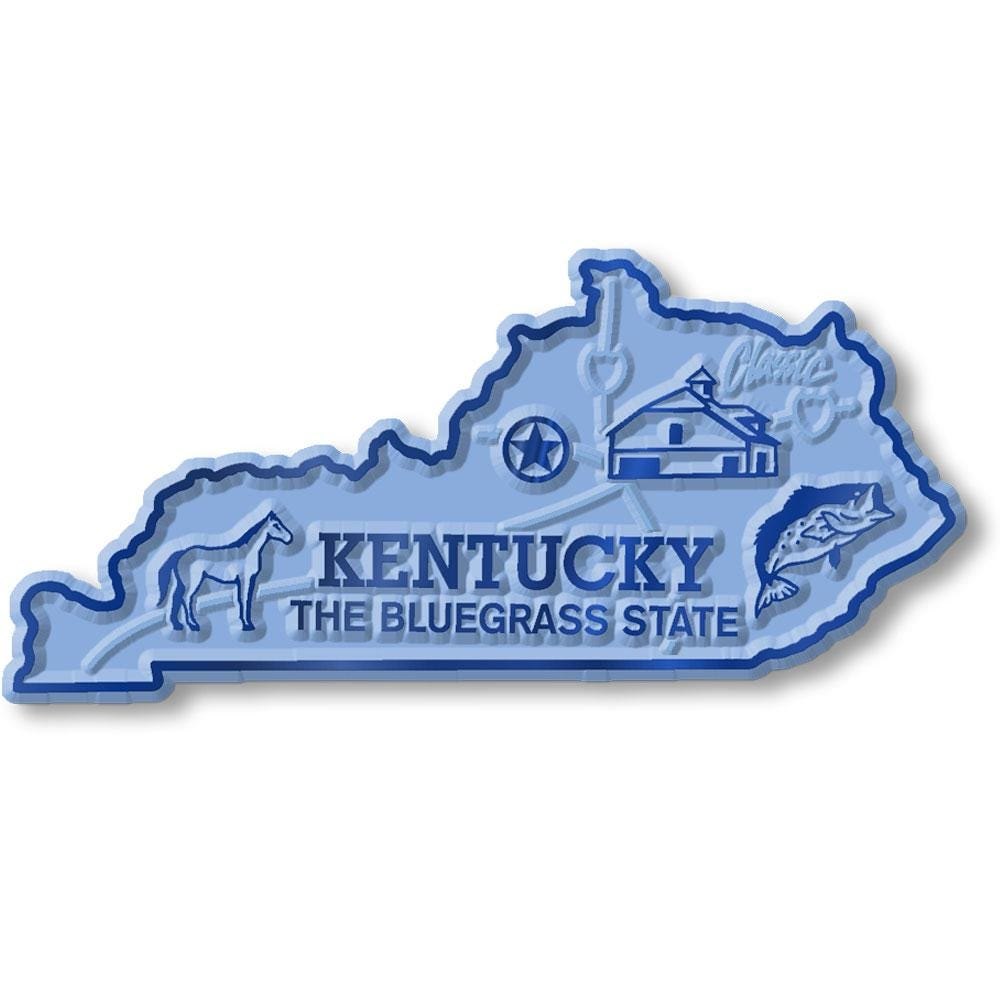 Kentucky - KY State Map Shape Collectible Souvenirs Magnet Made in the USA