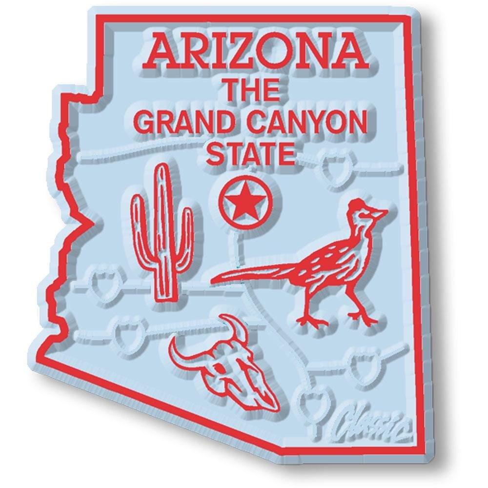 Arizona - AZ State Map Shape Collectible Souvenirs Magnet Made in the USA