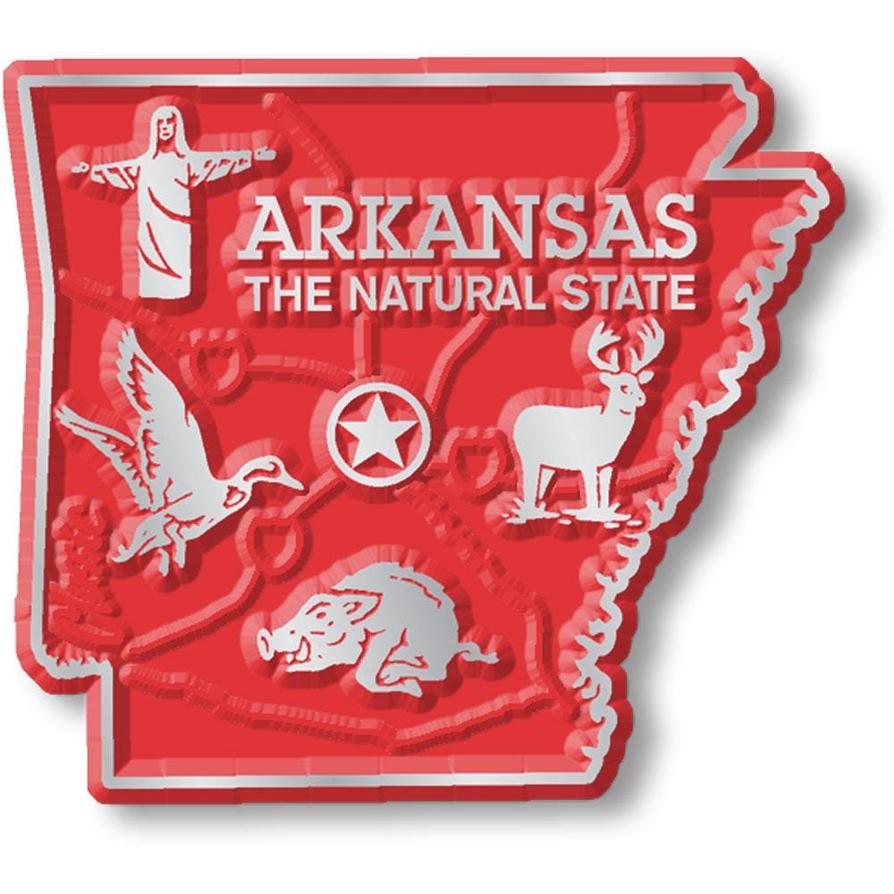 Arkansas - AR State Map Shape Collectible Souvenirs Magnet Made in the USA