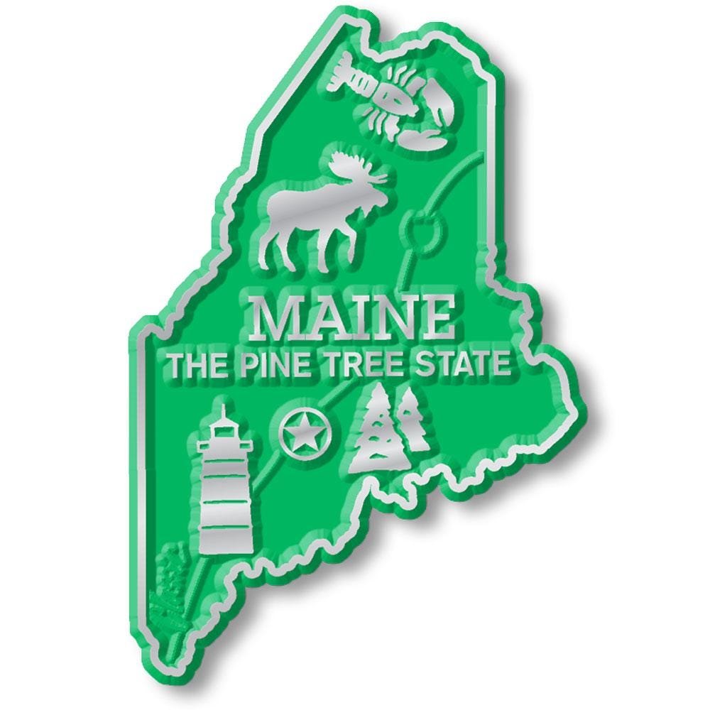 Maine - ME State Map Shape Collectible Souvenirs Magnet Made in the USA