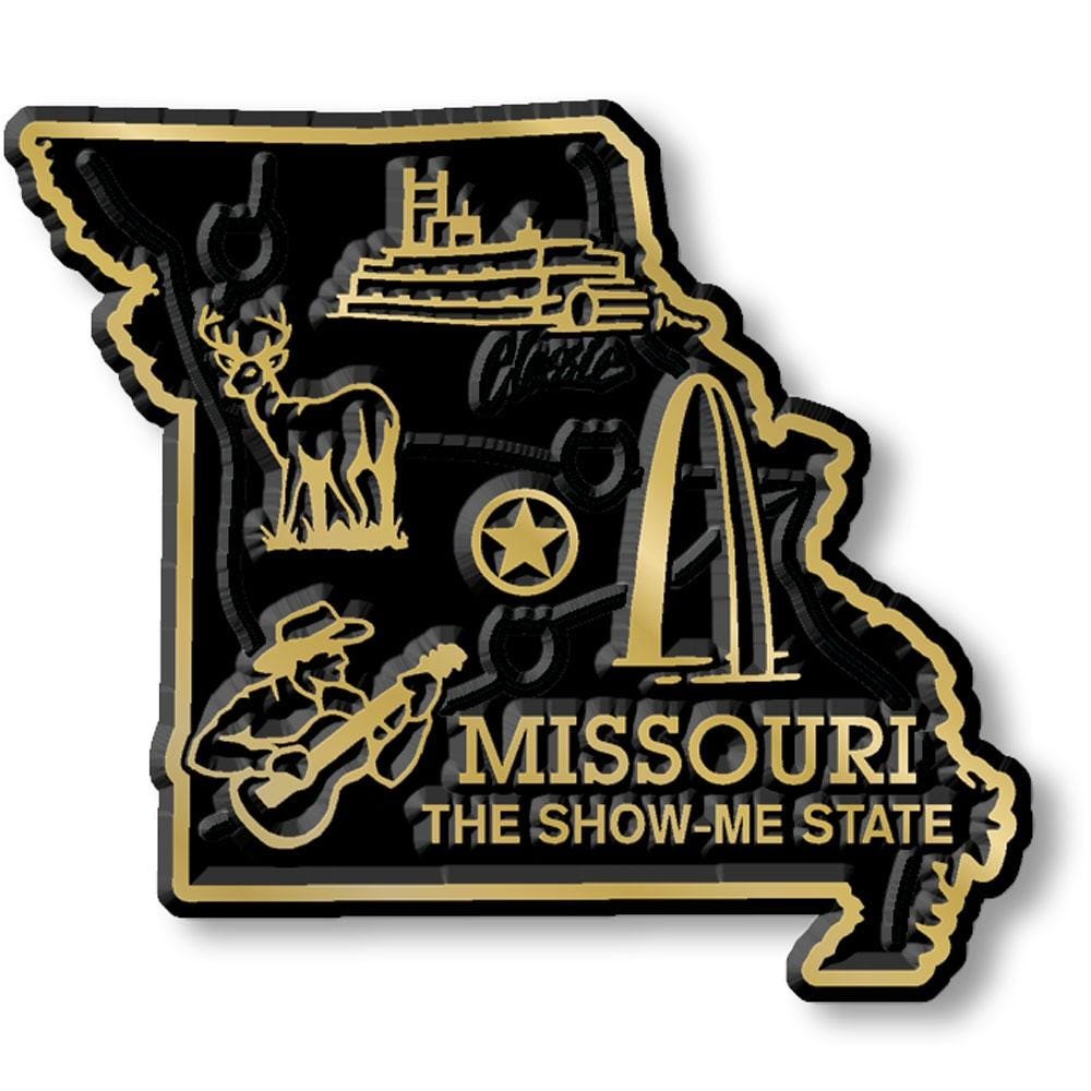 Missouri - MO State Map Shape Collectible Souvenirs Magnet Made in the USA