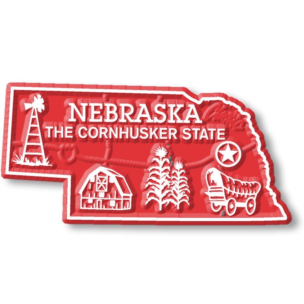 Nebraska - NE State Map Shape Collectible Souvenirs Magnet Made in the USA