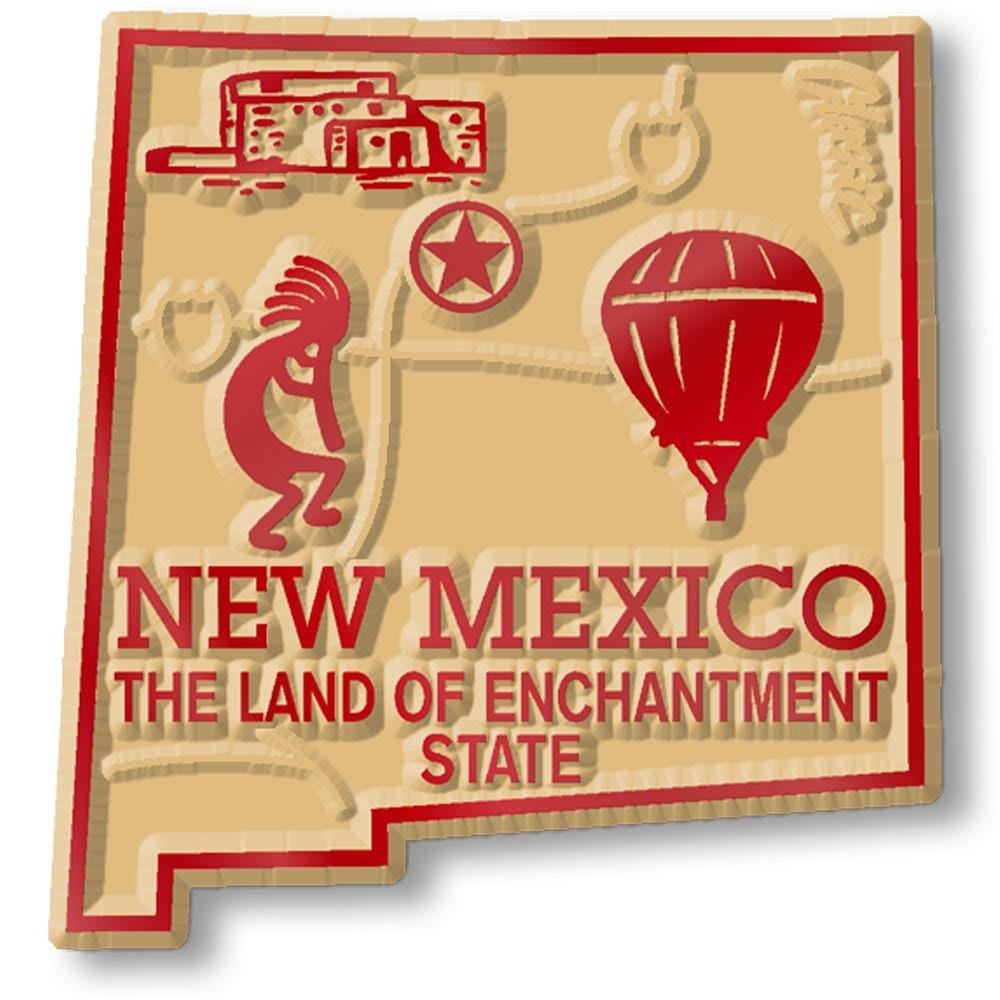 New Mexico - NM State Map Shape Collectible Souvenirs Magnet Made in the USA
