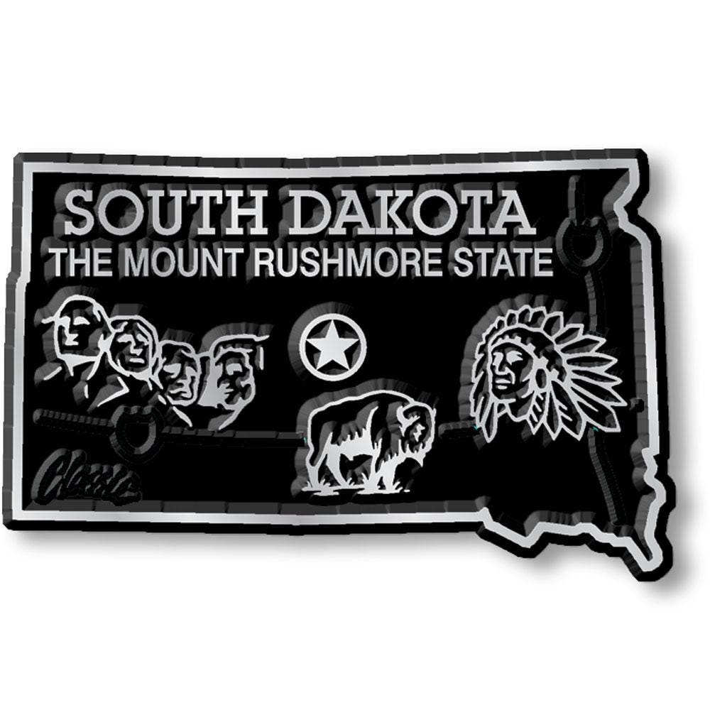 South Dakota - SD State Map Shape Collectible Souvenirs Magnet Made in the USA