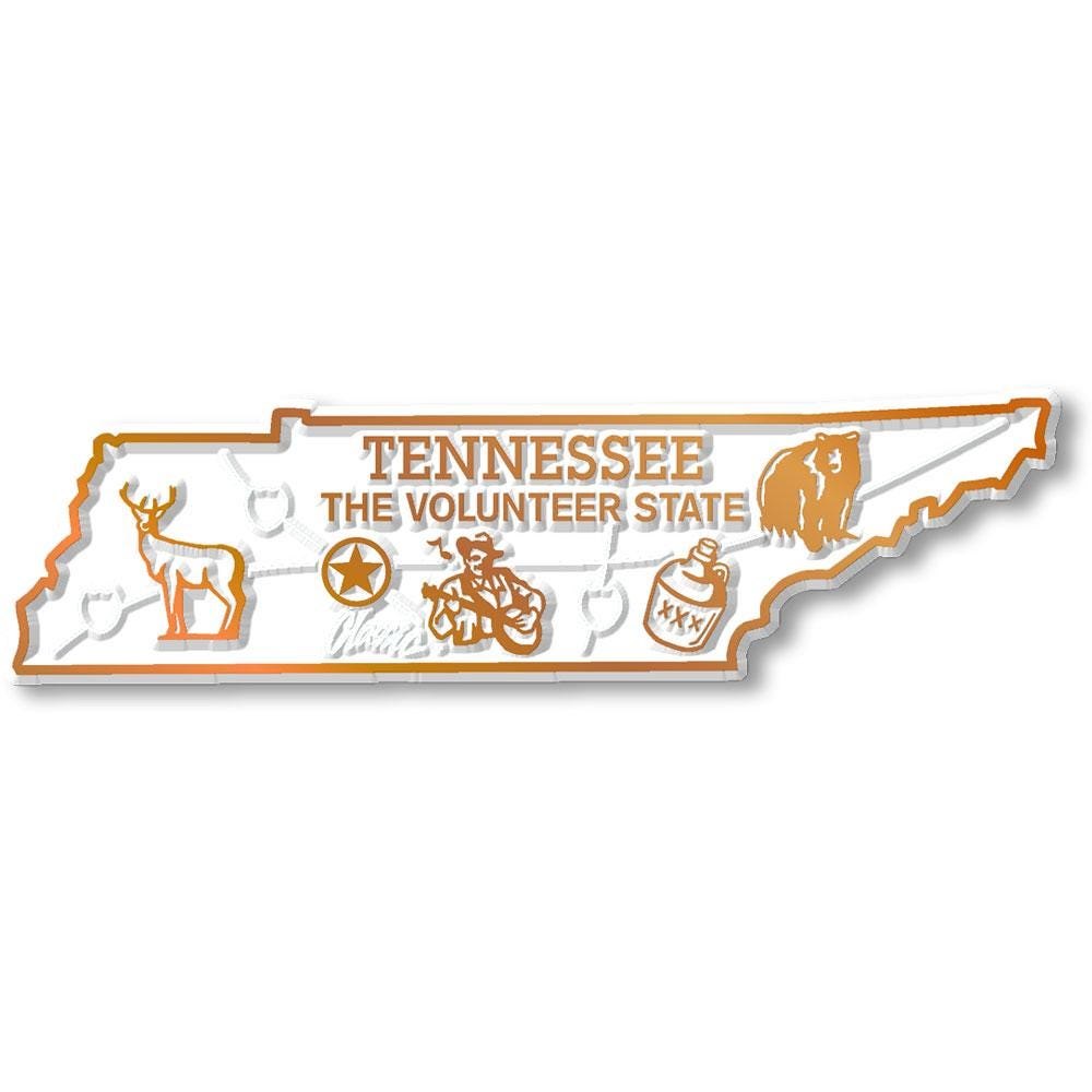 Tennessee - TN State Map Shape Collectible Souvenirs Magnet Made in the USA