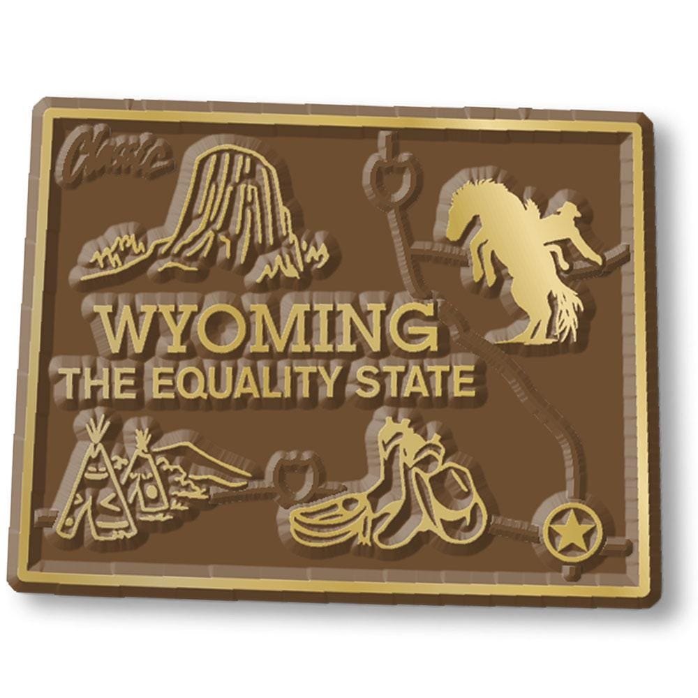 Wyoming - WY State Map Shape Collectible Souvenirs Magnet Made in the USA