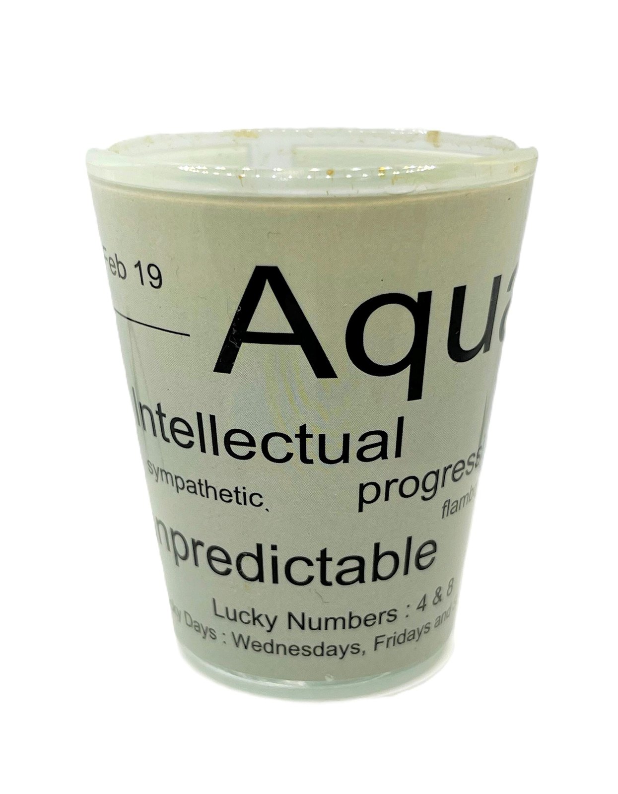 Aquarius Zodiac Sign full wrap around Souvenirs Shot Glass 2 Oz