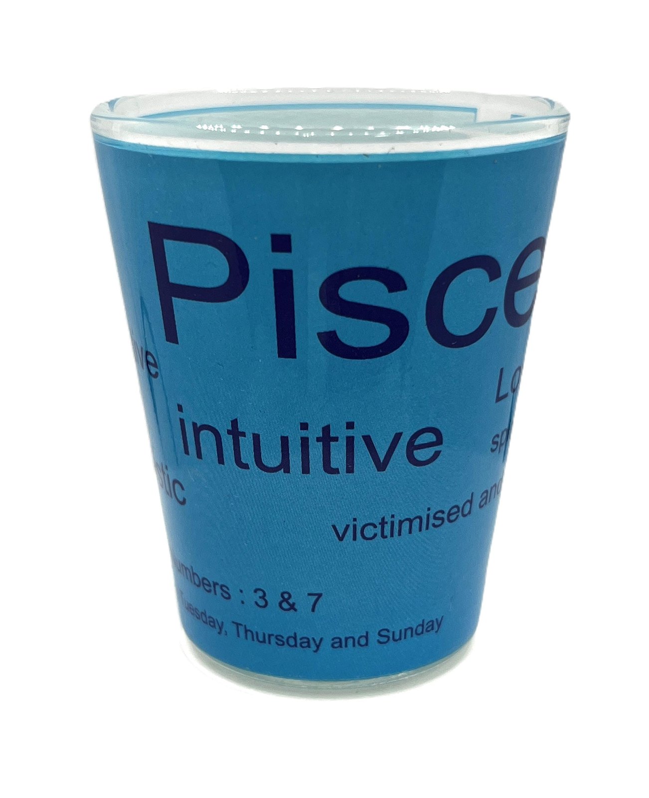 Pisces Zodiac Sign full wrap around Souvenirs Shot Glass 2 Oz