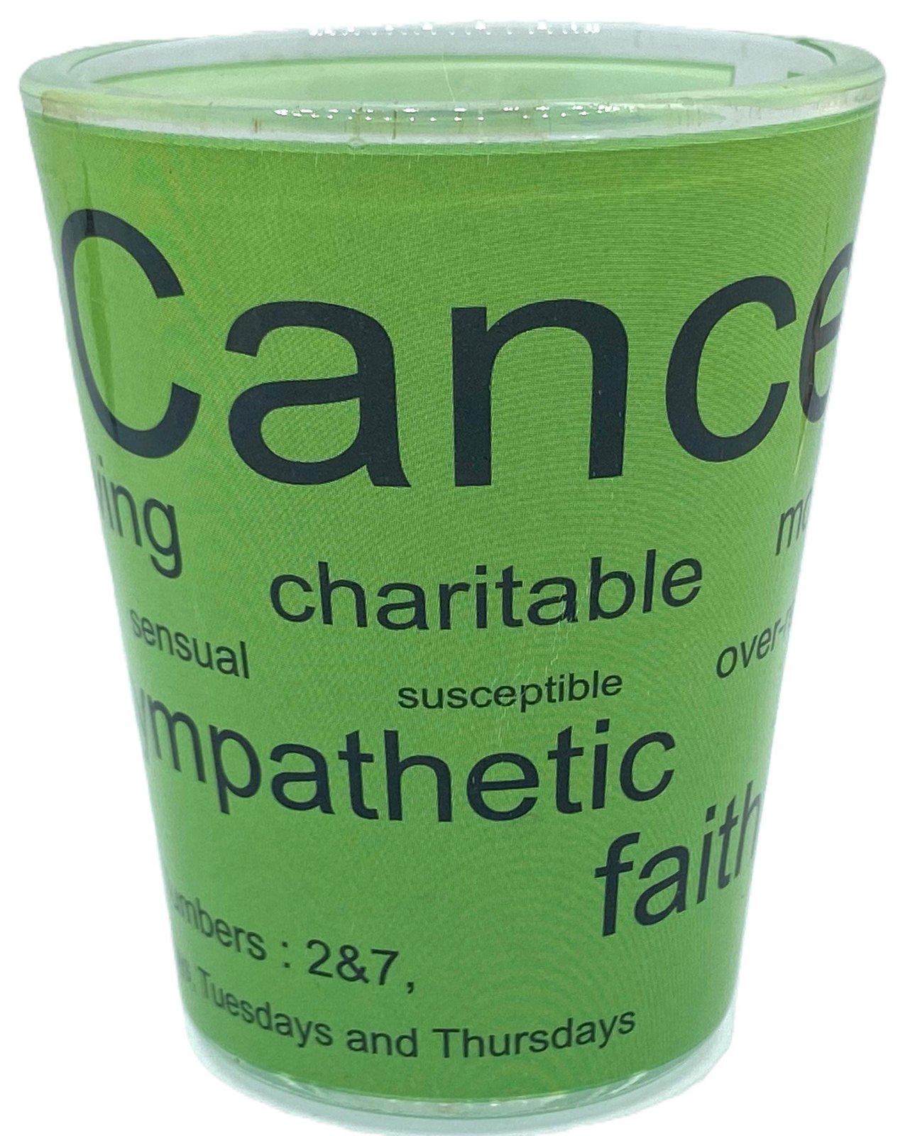Cancer Zodiac Sign full wrap around Souvenirs Shot Glass 2 Oz