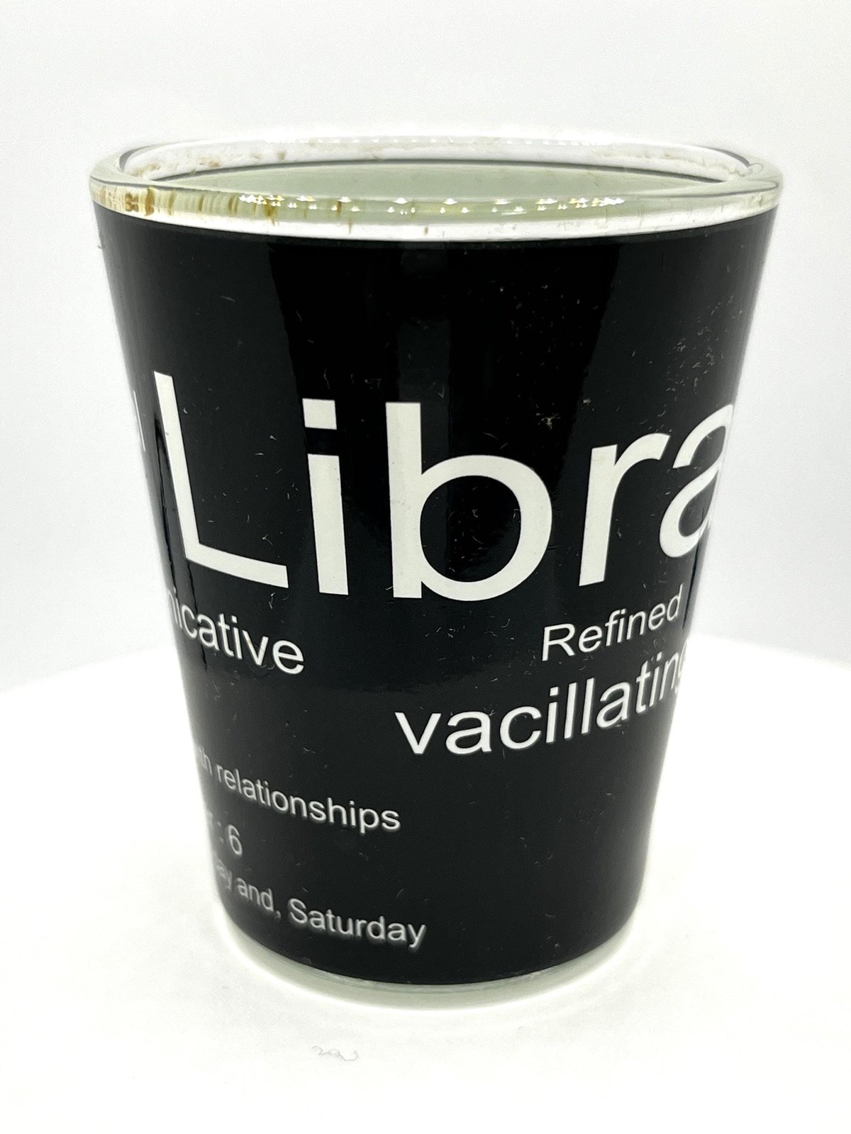 Libra Zodiac Sign full wrap around Souvenirs Shot Glass 2 Oz