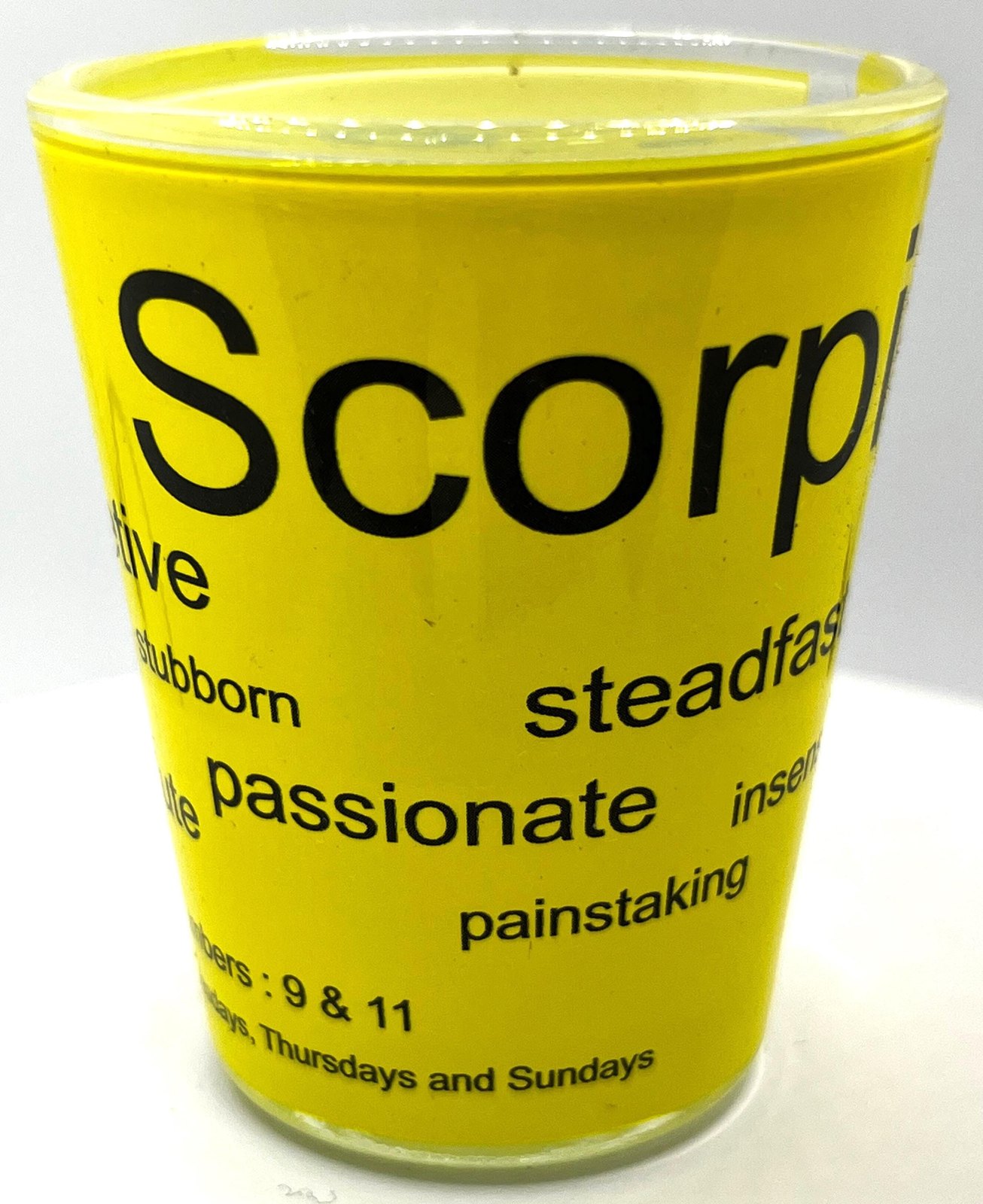 Scorpio Zodiac Sign full wrap around Souvenirs Shot Glass 2 Oz