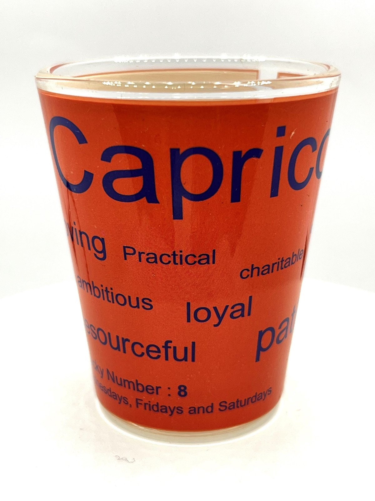 Capricorn Zodiac Sign full wrap around Souvenirs Shot Glass 2 Oz