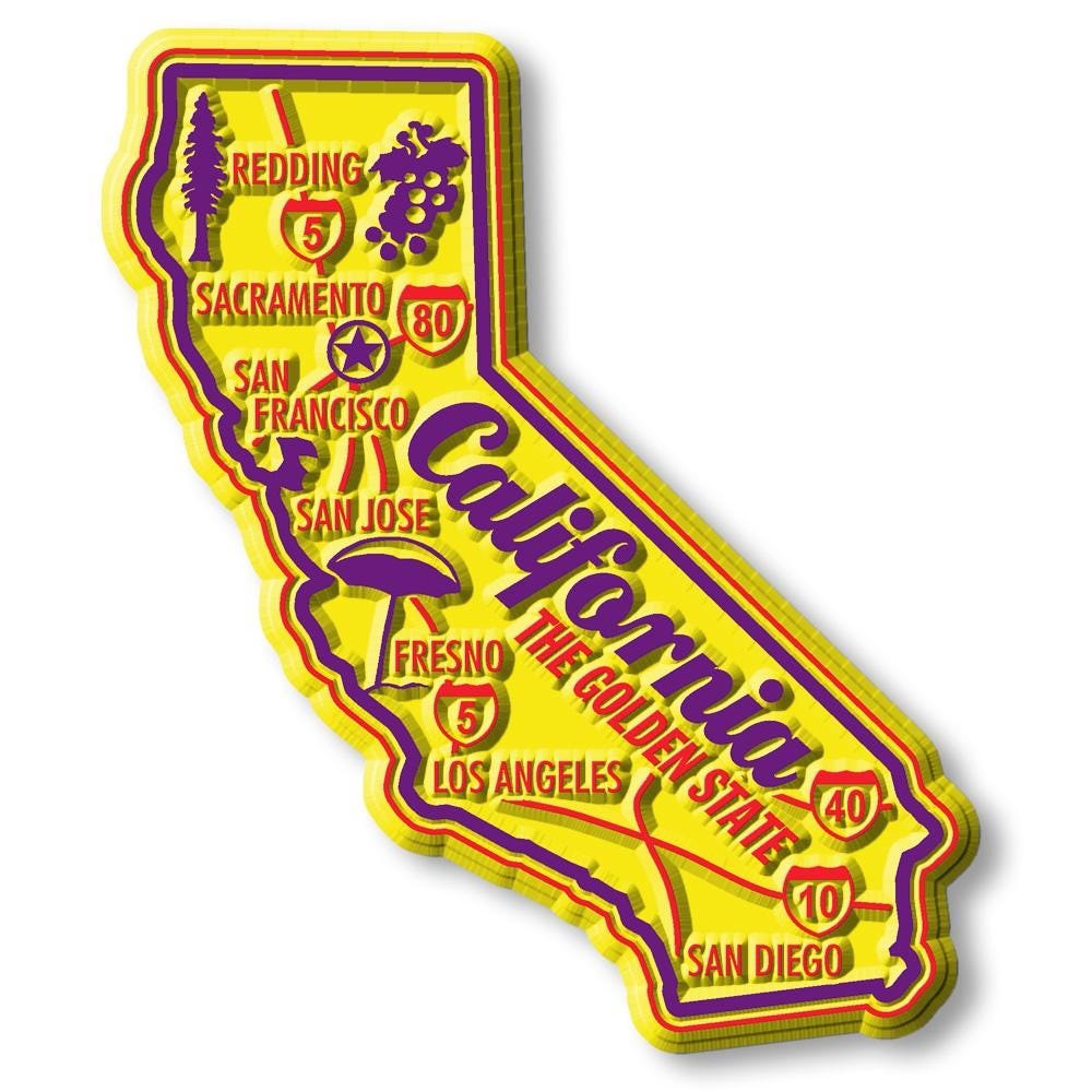 California - CA Premium State Magnet Collectible Souvenir Made in the USA