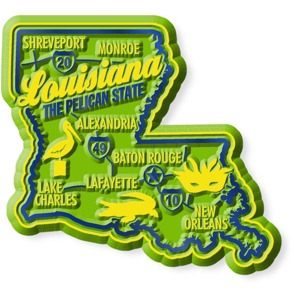 Louisiana - LA Premium State Magnet Collectible Souvenir Made in the USA