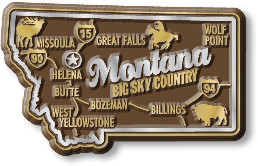 Montana - MT Premium State Magnet Collectible Souvenir Made in the USA